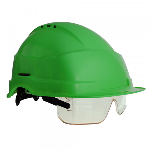 IRIS 2 Schutzhelm grün inkl. Schutzbrille