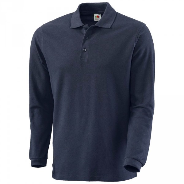 FRUIT OF THE LOOM Polo-Shirt langarm