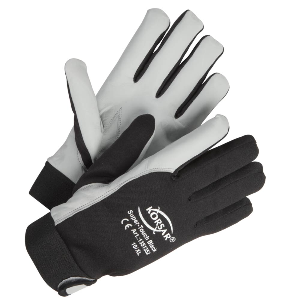 Gr 3 Paar Korsar Super Touch Nappa-Leder-Handschuhe 10,  Montagehandschuhe 