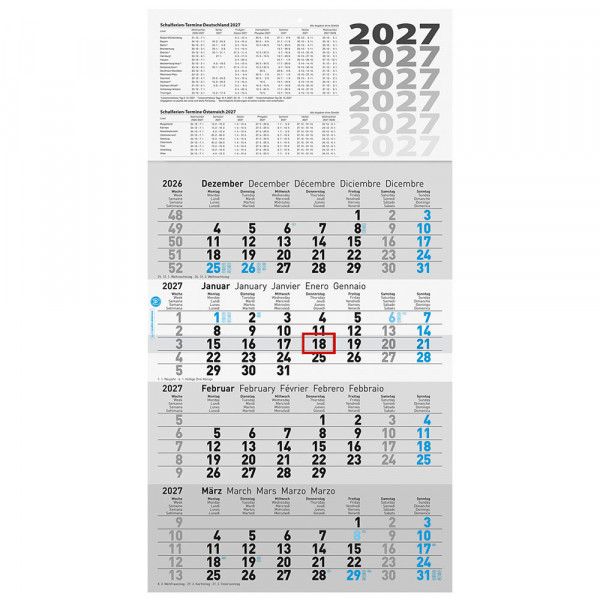 Brunnen 4-Monats-Kalender 2027