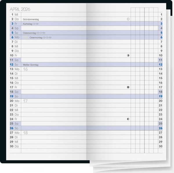 Brunnen Faltkalender 2026