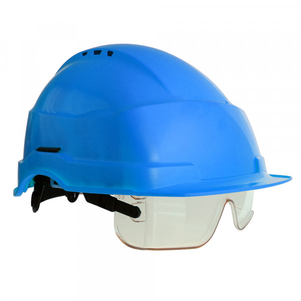 IRIS 2 Schutzhelm blau inkl. Schutzbrille